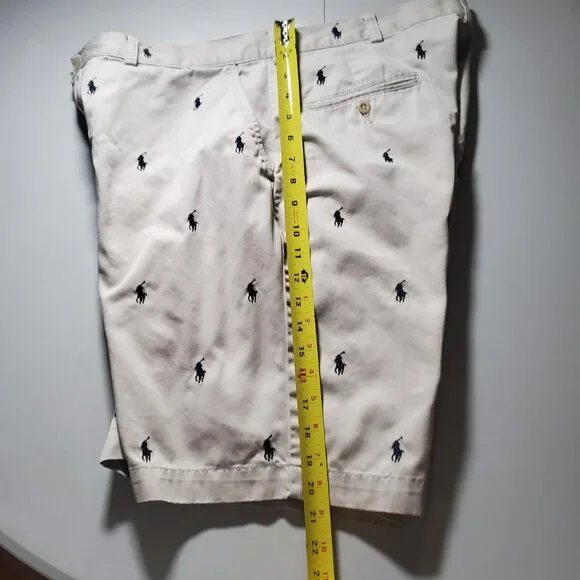 POLO Ralph Lauren Prospect Short in Light Tan with Allover Pony sz 36w - Picture 13 of 16